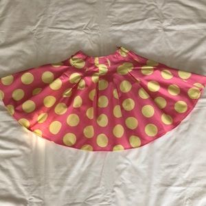 Mini Boden Skirt pink/yellow polka dot Sz 5-6
